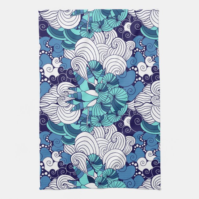 Funky Seashell Pattern Towel (Vertical)