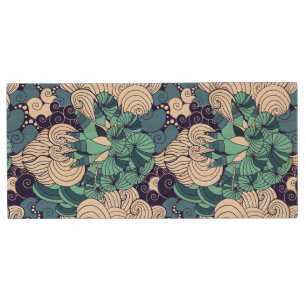 Funky Seashell Pattern Wood USB Flash Drive