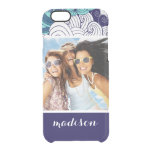Funky Seashell Pattern | Your Photo &amp; Name Clear iPhone 6/6S Case