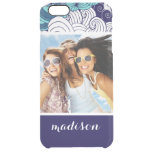 Funky Seashell Pattern | Your Photo &amp; Name Clear iPhone 6 Plus Case