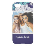 Funky Seashell Pattern | Your Photo &amp; Name iPhone SE/8/7 Case