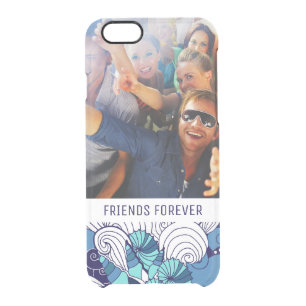 Funky Seashell Pattern Your Photo & Text Clear iPhone 6/6S Case
