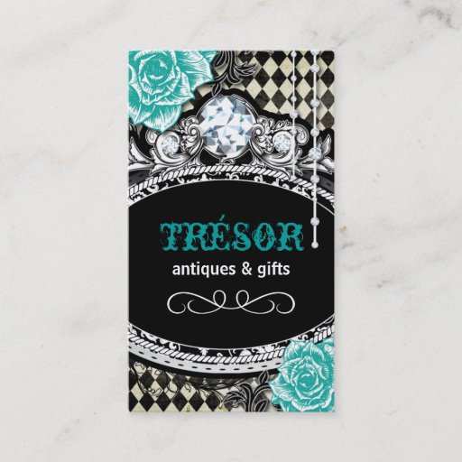 Customizable Funky Shabby Chic Argyle Business Cards