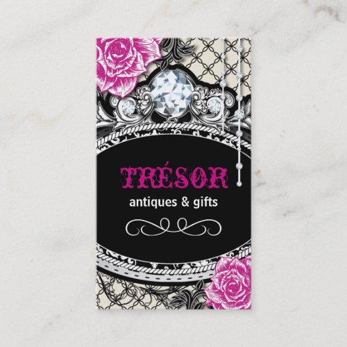 Funky Shabby Chic Zebra Stripes Business Cards