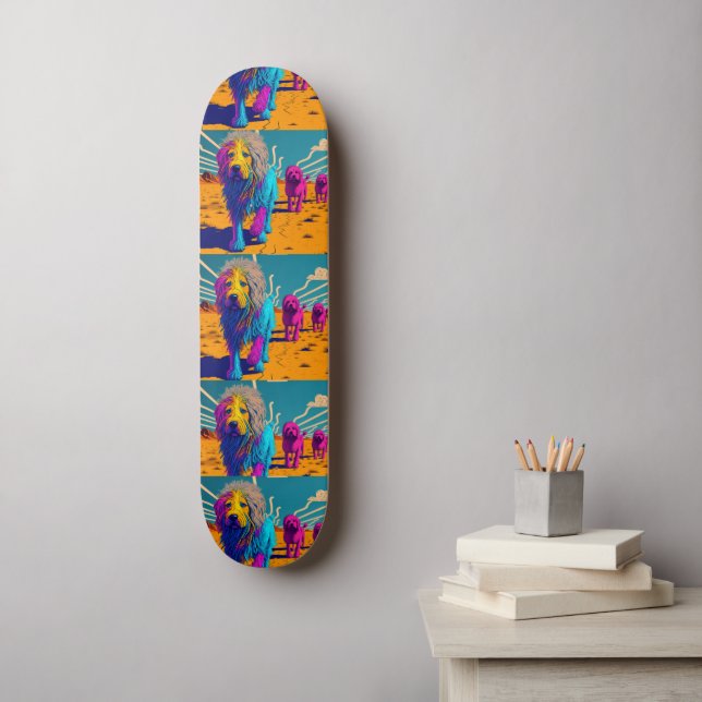 Funky Skateboard for Dog Lovers (Wall Art)