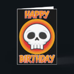 Funky Skull Birthday Card<br><div class="desc">Skulls are cool, funky skulls are even cooler and so early days. I wish that special someone to happy with this funky skull card. They are sure to know how much you think of them if you give them an awesome card like this one. This card false features a changeable...</div>