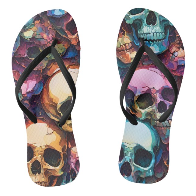 Funky Skulls Flip Flops (Footbed)