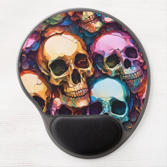 Funky Skulls Gel Mouse Pad (Front)