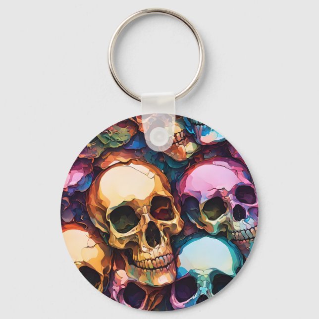 Funky Skulls Keychain (Front)