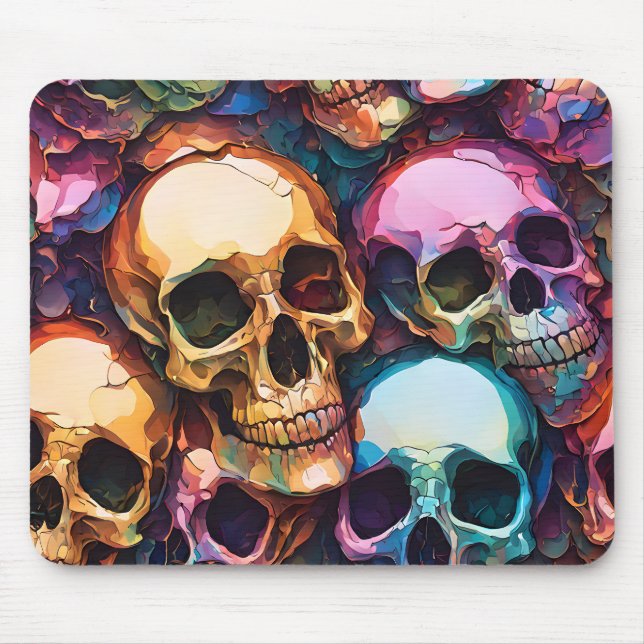 Funky Skulls Mouse Pad (Front)