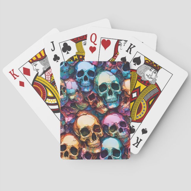 Funky Skulls Poker Cards (Back)