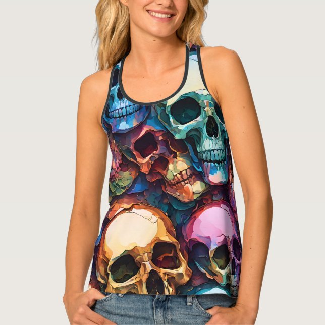 Funky Skulls Tank Top (Front)