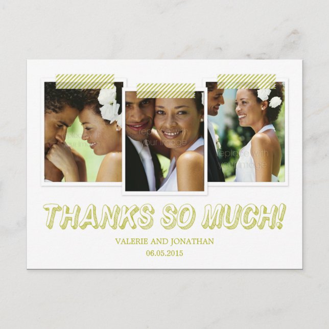 Funky Snapshots Thank You Postcard (Front)