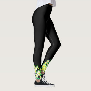 Funky Sour Figs Flowers Pattern Leggings