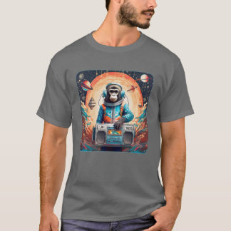 Funky Space Monkey: Space Signal Vintage T-Shirt