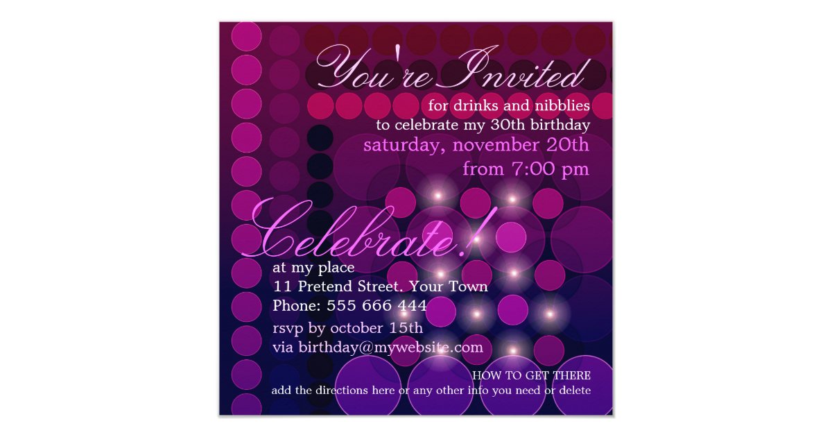 Funky Birthday Invitations 6