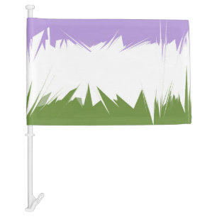 Funky Spiky ZigZag Abstract Genderqueer Pride Flag