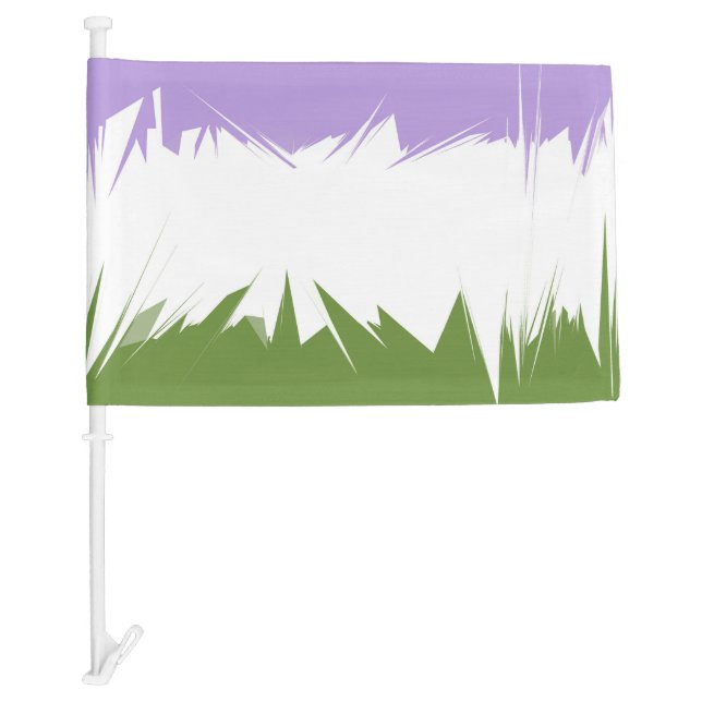 Funky Spiky ZigZag Abstract Genderqueer Pride Flag (Front)
