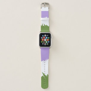 Funky Spiky ZigZag Abstract Genderqueer Pride Flag Apple Watch Band