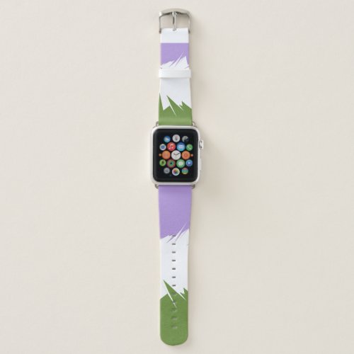 Funky Spiky ZigZag Abstract Genderqueer Pride Flag Apple Watch Band