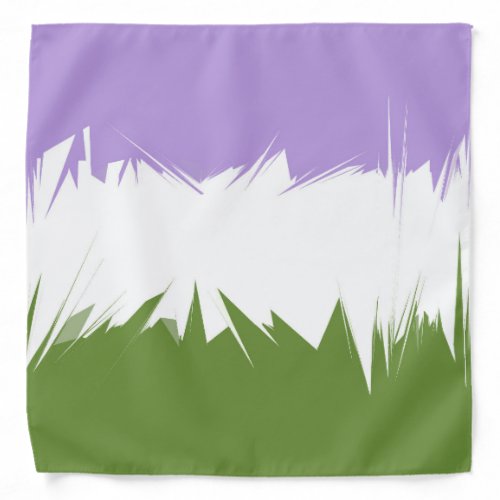 Funky Spiky ZigZag Abstract Genderqueer Pride Flag Bandana