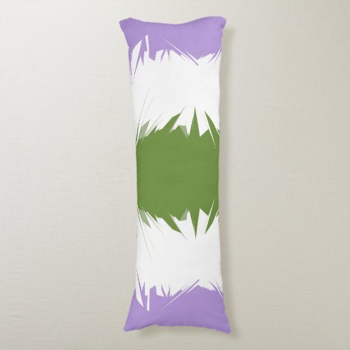 Funky Spiky ZigZag Abstract Genderqueer Pride Flag Body Pillow