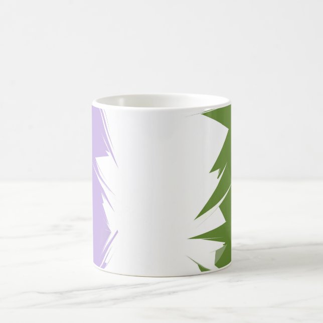 Funky Spiky ZigZag Abstract Genderqueer Pride Flag Coffee Mug (Center)