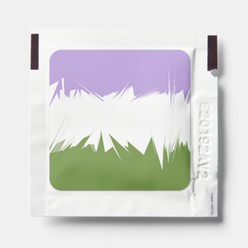 Funky Spiky ZigZag Abstract Genderqueer Pride Flag Hand Sanitizer Packet