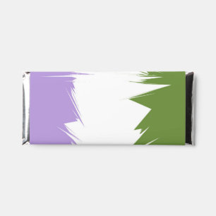 Funky Spiky ZigZag Abstract Genderqueer Pride Flag Hershey Bar Favors