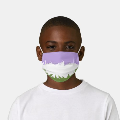 Funky Spiky ZigZag Abstract Genderqueer Pride Flag Kids Cloth Face Mask
