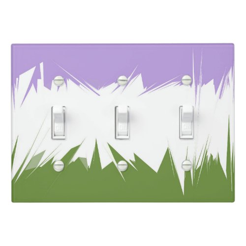 Funky Spiky ZigZag Abstract Genderqueer Pride Flag Light Switch Cover