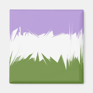 Funky Spiky ZigZag Abstract Genderqueer Pride Flag Magnet