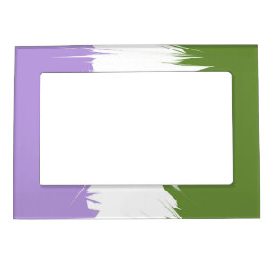 Funky Spiky ZigZag Abstract Genderqueer Pride Flag Magnetic Frame