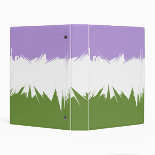 Funky Spiky ZigZag Abstract Genderqueer Pride Flag Mini Binder
