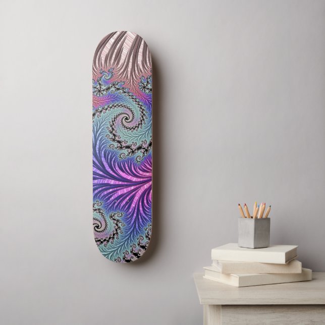 Funky Spiral Fractal Skateboard (Wall Art)