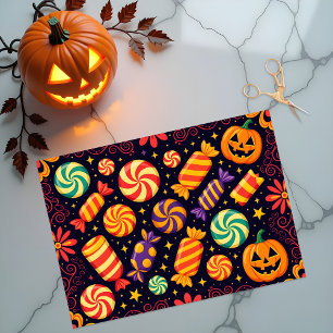 Funky Spooky Candy and Jack-o'-Lanterns Halloween Tissue Paper