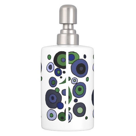 Funky Spotted Hippo Art Bath Set (Back)