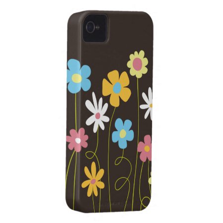 Funky Spring Flowers Iphone 4 Case