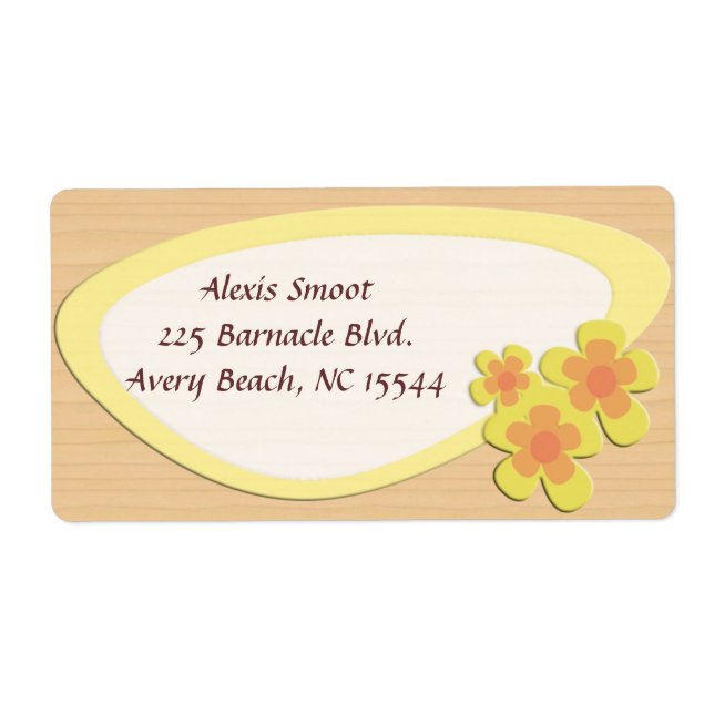 Funky Spunky Flowers Label (Front)