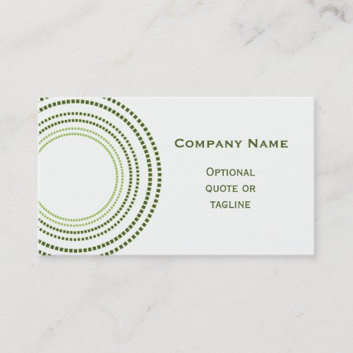 Funky Square Dots Business Card Clover Green Business Card