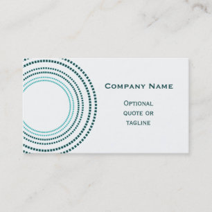 Funky Square Dots Business Card, Teal Card
