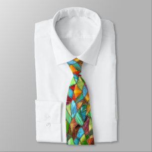 Funky Stained Glass Vibes Neck Tie