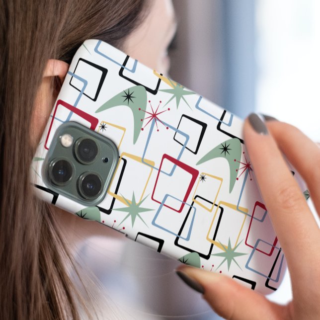 Funky Starburst Boomerang Squares Mid Century Case-Mate iPhone Case (Creator Uploaded)