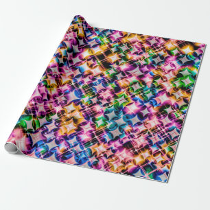 Funky Stars, colorful Wrapping Paper