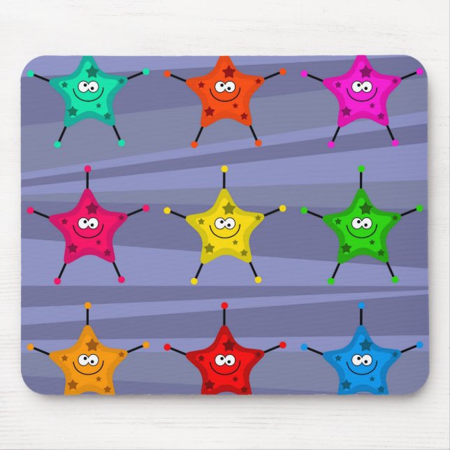Funky Stars Mouse Pad (Front)