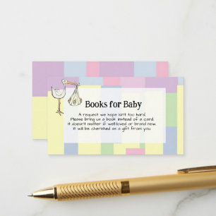 Funky Stork Cubism Retro Books for Baby Enclosure Card