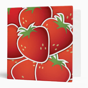 Funky strawberries binder