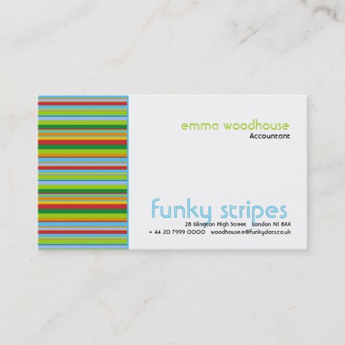 Funky Stripes Business Cards