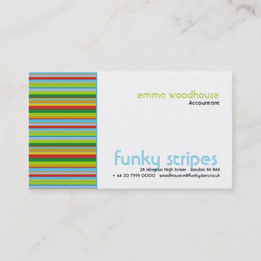 Customizable Funky Stripes Business Cards