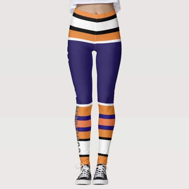 Funky Stripes Lines Winner Power Leggings (Front)